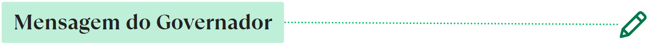 Mensagem do Governador