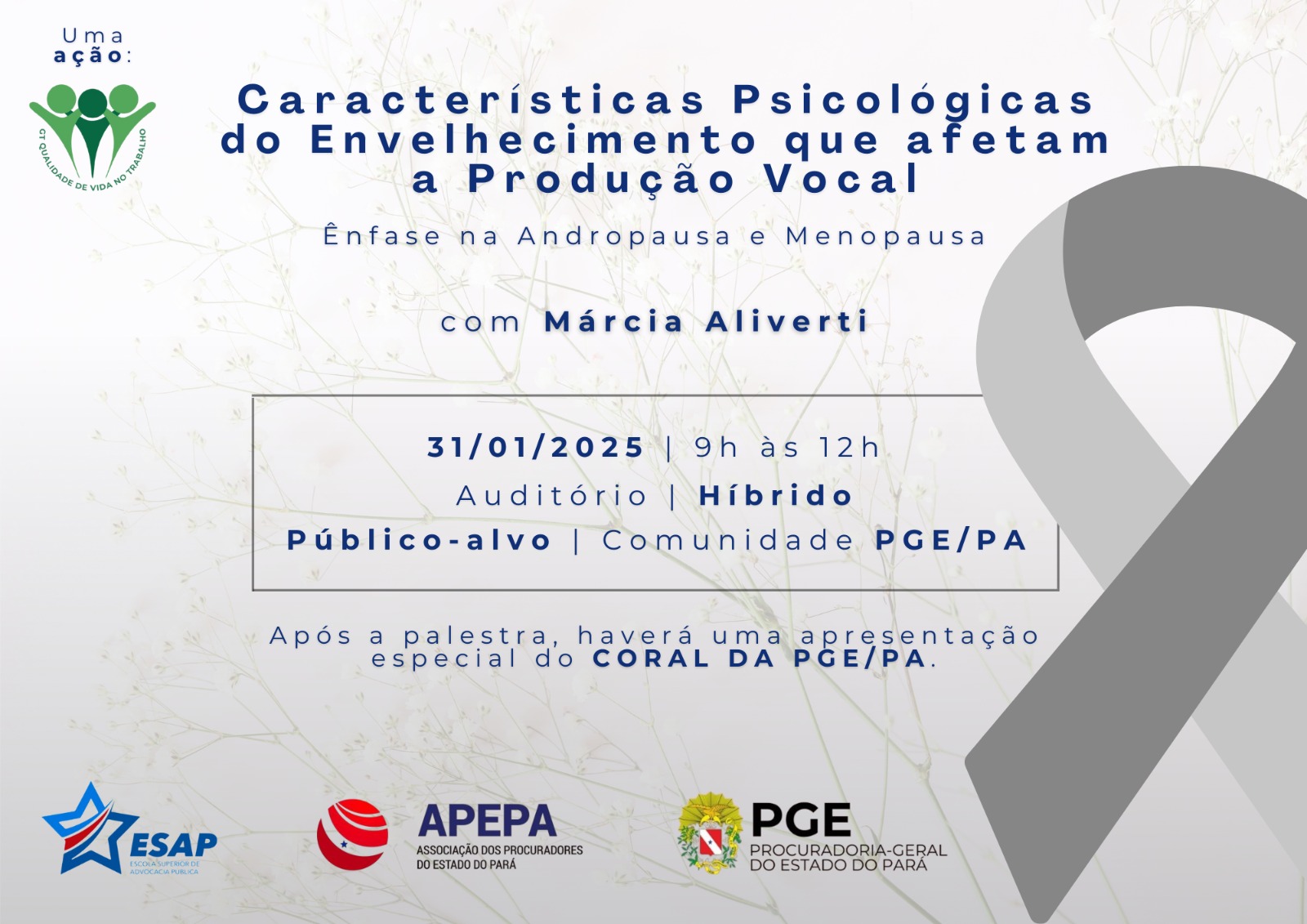 “Características Psicológicas do Envelhecimento que afetam a produção vocal